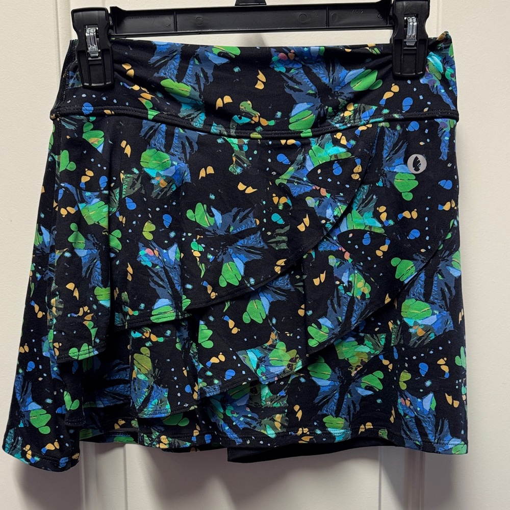 Floral Black Skirt